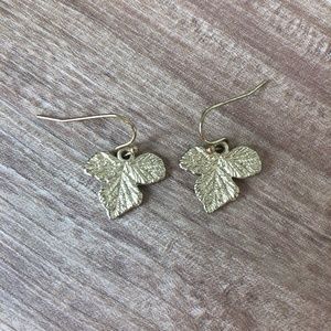Small Gold Leaf Earrings